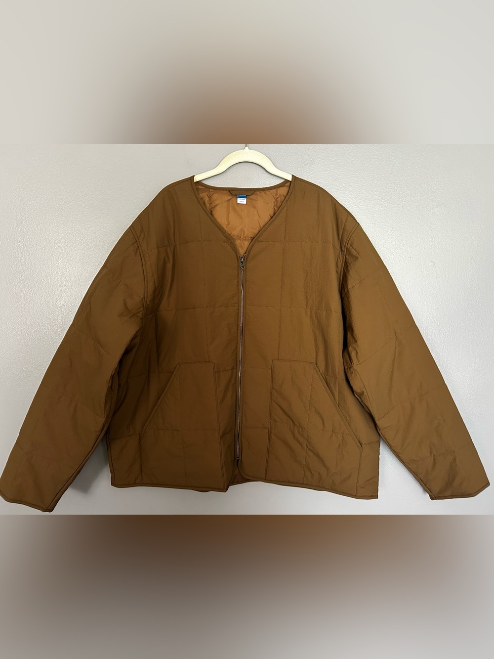 Old Navy Men's XXL Brown Lightweight Quilted Water-Resistant Liner Jacket